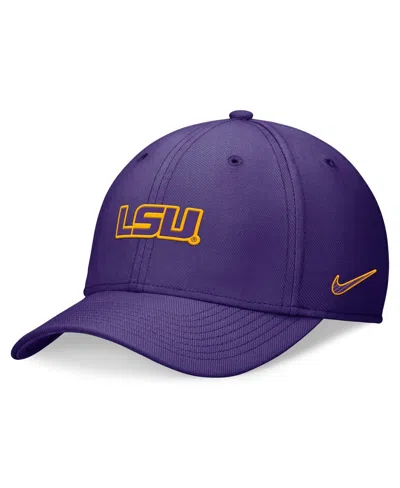 Nike Men's And Women's Purple Lsu Tigers 2024 Sideline Swoosh Flex Hat