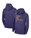 Nike Men's And Women's Purple Phoenix Suns 2023/24 Performance Spotlight On-court Practice Pullover Hoodi In Purple