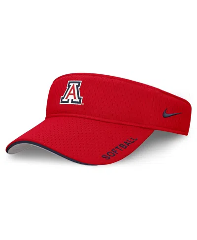 Nike Men's And Women's Red Arizona Wildcats 2025 Dugout Softball Ace Performance Adjustable Visor Hat