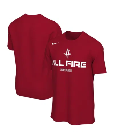 Nike Men's And Women's Red Houston Rockets 2026 Nba Playoffs Mantra T-shirt In Burgundy