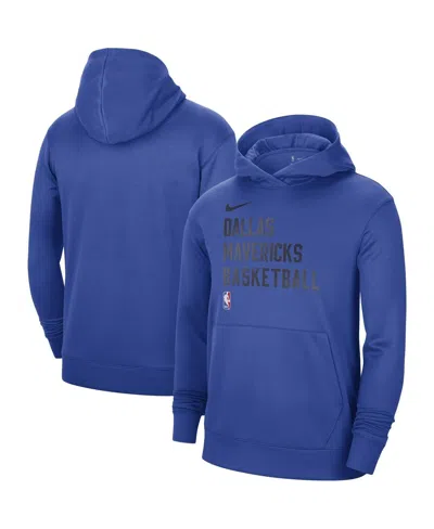 Nike Men's And Women's Royal Dallas Mavericks 2023/24 Performance Spotlight On-court Practice Pullover Ho