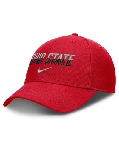 Nike Men's And Women's Scarlet Ohio State Buckeyes 2026 On-field Gameday Rise Adjustable Hat In Red