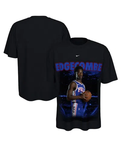 Nike Men's And Women's Vj Edgecombe Black Philadelphia 76ers New Faces X New Places T-shirt