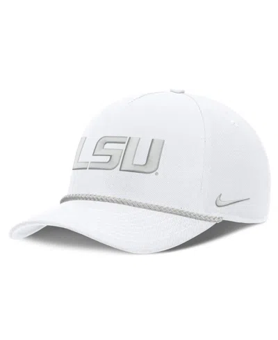 Nike Men's And Women's White Lsu Tigers Rope Rise Adjustable Hat