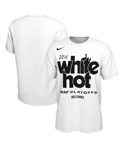 Nike Men's And Women's White Miami Heat 2025 Nba Playoffs On-court Mantra T-shirt