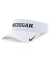Nike Men's And Women's White Michigan Wolverines 2024 Sideline Fit Ace Visor Hat In White