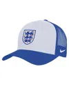 Nike Men's And Women's White/blue England National Team Rise Adjustable Trucker Hat