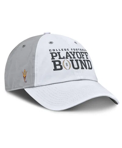 Nike Men's And Women's White/gray Arizona State Sun Devils 2024 College Football Playoff Club Adjustable In White,gray
