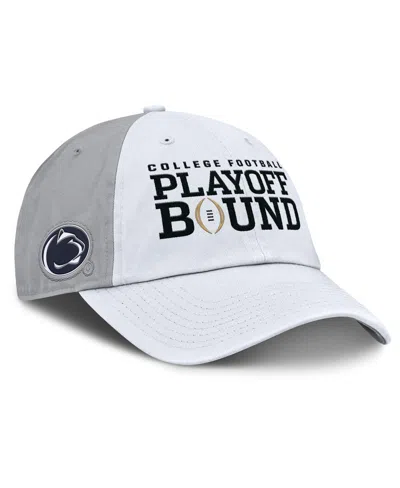 Nike Men's And Women's White/gray Penn State Nittany Lions 2024 College Football Playoff Club Adjustable In White,gray