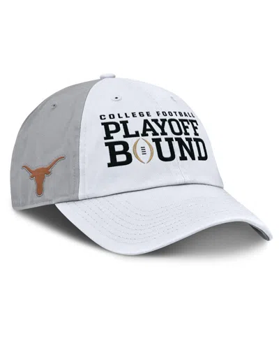 Nike Men's And Women's White/gray Texas Longhorns 2024 College Football Playoff Club Adjustable Hat In White,gray
