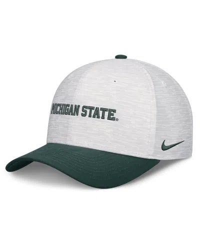 Nike Men's And Women's White/green Michigan State Spartans Primetime Rise Adjustable Hat In Multi