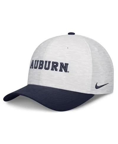 Nike Men's And Women's White/navy Auburn Tigers Primetime Rise Adjustable Hat