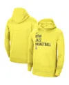 Nike Men's And Women's Yellow Utah Jazz 2023/24 Performance Spotlight On-court Practice Pullover Hoodie In Yellow
