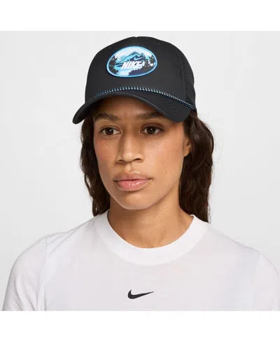 Nike Men's And Women'sblack Rise Trucker Adjustable Hat In Black