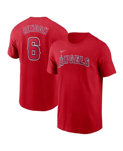 Nike Men's Anthony Rendon Red Los Angeles Angels Fuse Name Number T-shirt