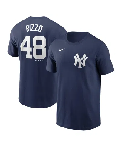 Nike Men's Anthony Rizzo Navy New York Yankees Fuse Name Number T-shirt