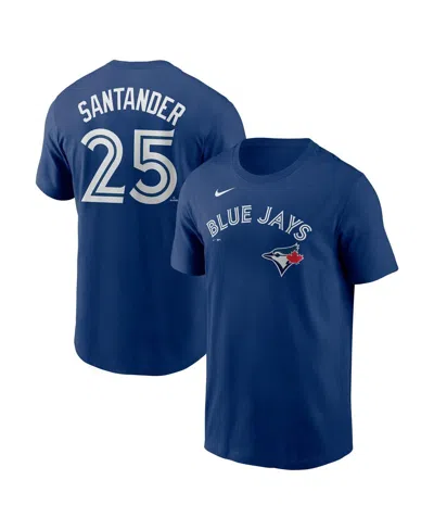 NIKE MEN'S ANTHONY SANTANDER ROYAL TORONTO BLUE JAYS FUSE NAME NUMBER T-SHIRT