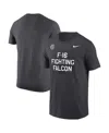 Nike Anthracite Air Force Falcons Apls Fighting Falcon Collection Rivalry T-shirt In Gray