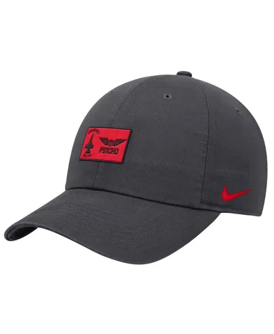 Nike Men's Anthracite Air Force Falcons Colorado Militia Patch Club Adjustable Hat In Black