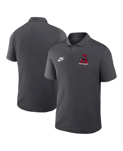 Nike Men's Anthracite Alabama Crimson Tide Primetime Victory Legacy Vault Logo Performance Polo Shirt In Gray
