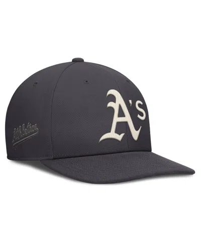 Nike Men's Anthracite Athletics Statement Pro Snapback Hat In Gray