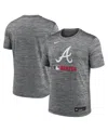 Nike Atlanta Braves Authentic Collection Velocity  Men's Dri-fit Mlb T-shirt In Anthracite