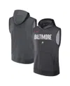Nike Men's Anthracite Baltimore Orioles Authentic Collection City Connect Performance Sleeveless Pullover In Gray