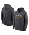 Nike Men's Baltimore Ravens Toss Sweep Menâs  Therma Nfl Pullover Hoodie In Gray