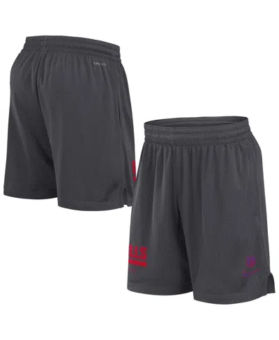 NIKE MEN'S ANTHRACITE BUFFALO BILLS 2024 SIDELINE PERFORMANCE MESH SHORTS