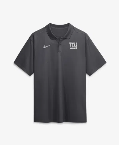 Nike Men's Anthracite Buffalo Bills Fractal Logo Victory Dri-fit Polo Shirt In Gray