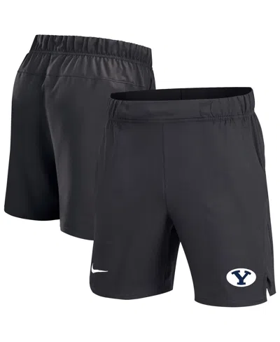 Nike Men's Anthracite Byu Cougars Performance Victory Shorts In Black