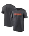 Nike Men's Anthracite Clemson Tigers Primetime Evergreen Wordmark T-shirt In Anthracite