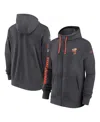 Nike Men's Anthracite Cleveland Browns 2024 Sideline Club Full-zip Hoodie In Anthracite