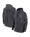 Nike Anthracite Dallas Cowboys Primetime Club Full-zip Hoodie In Gray