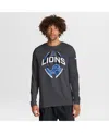Nike Men's Anthracite Detroit Lions Primetime Legend Icon Performance Long Sleeve T-shirt In Gray