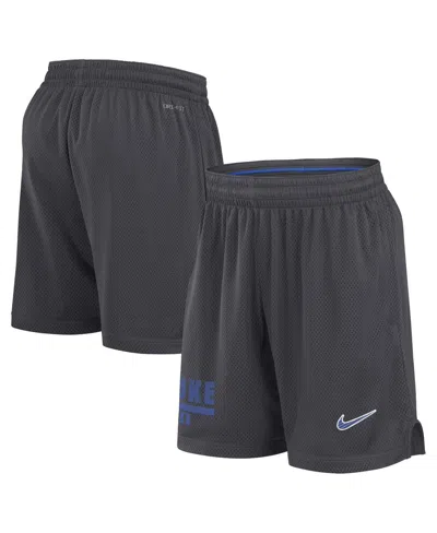 Nike Men's Anthracite Duke Blue Devils 2024 Sideline Mesh Shorts In Anthracite,royal