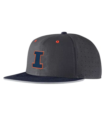 Nike Anthracite Illinois Fighting Illini 2025 On-field True Performance Baseball Fitted Hat