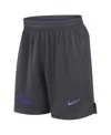 Nike Men's Anthracite Kansas State Wildcats 2024 Sideline Mesh Shorts In Anthracite,crimson