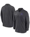 Nike Men's Anthracite Kansas State Wildcats Dri-fit Half-zip Pullover Sweatshirt In Gray