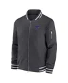 Nike Men's Anthracite Kansas State Wildcats Full-zip Bomber Jacket In Anthracite
