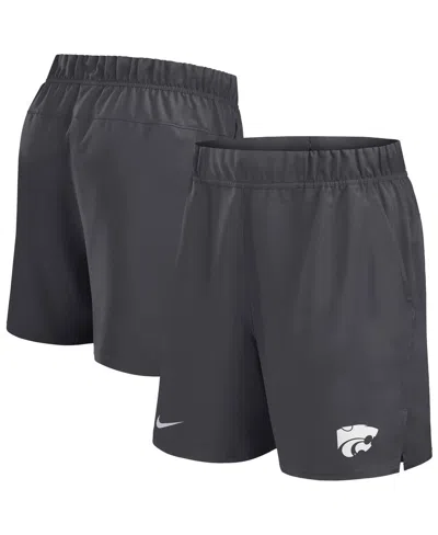 Nike Men's Anthracite Kansas State Wildcats Performance Victory Shorts In Gray