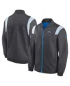 Nike Men's Anthracite Los Angeles Chargers Sideline Coaches Bomber Full-zip Jacket In Anthracite,blue
