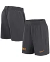 Nike Men's Anthracite Lsu Tigers 2024 Sideline Performance Shorts In Anthracite,purple
