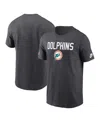 Nike Anthracite Miami Dolphins Alt Pack Onside Conversion Performance T-shirt In Gray