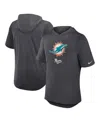 Nike Miami Dolphins  Men's Dri-fit Nfl Hooded T-shirt In Gray