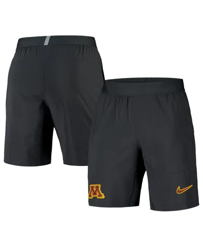 Nike Men's Anthracite Minnesota Golden Gophers 2024/25 Sideline Performance Woven Shorts In Anthracite,gold