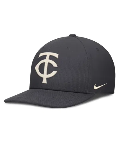 Nike Men's Anthracite Minnesota Twins Statement Pro Snapback Hat In Gray