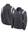 Nike Men's Anthracite Minnesota Vikings Sideline Coaches Bomber Full-zip Jacket In Anthracite