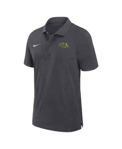 Nike Men's Anthracite Ndsu Bison 2024 Sideline Coaches Performance Polo In Black