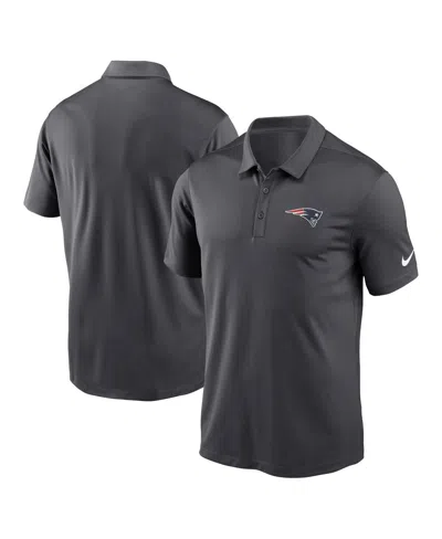 Nike Men's Anthracite New England Patriots Franchise Performance Polo Shirt In Black